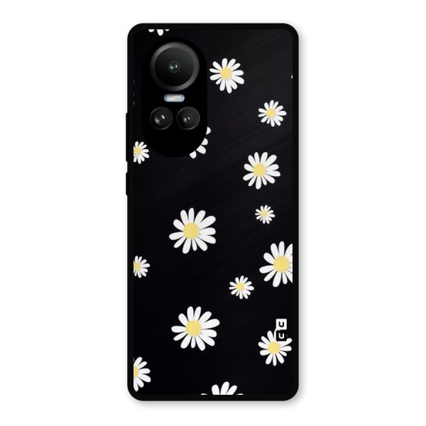 Simple Sunflowers Pattern Metal Back Case for Oppo Reno10