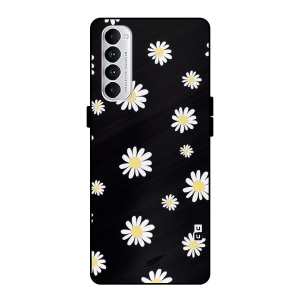 Simple Sunflowers Pattern Metal Back Case for Oppo Reno4 Pro