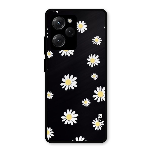 Simple Sunflowers Pattern Metal Back Case for Poco X5 Pro
