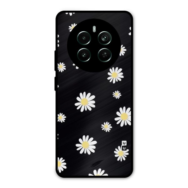 Simple Sunflowers Pattern Metal Back Case for Realme 12 Pro Plus