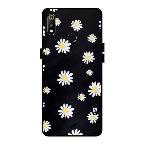 Simple Sunflowers Pattern Metal Back Case for Realme 3