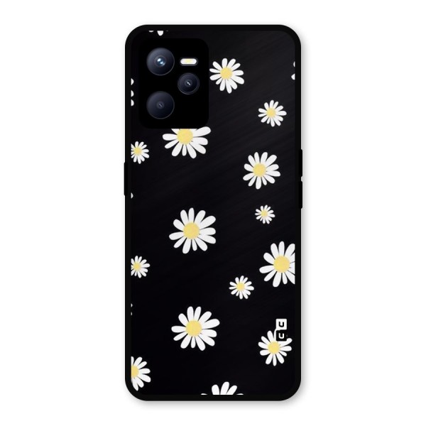 Simple Sunflowers Pattern Metal Back Case for Realme C35