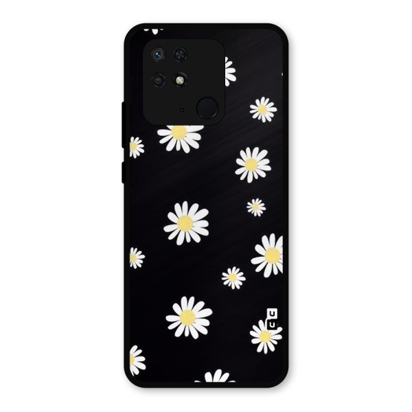Simple Sunflowers Pattern Metal Back Case for Redmi 10