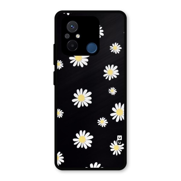 Simple Sunflowers Pattern Metal Back Case for Redmi 12C