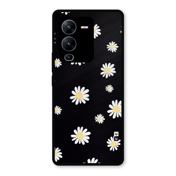 Simple Sunflowers Pattern Metal Back Case for Vivo V25 Pro