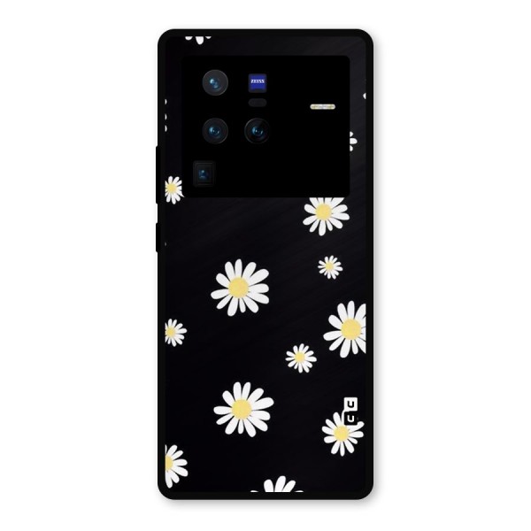 Simple Sunflowers Pattern Metal Back Case for Vivo X80 Pro