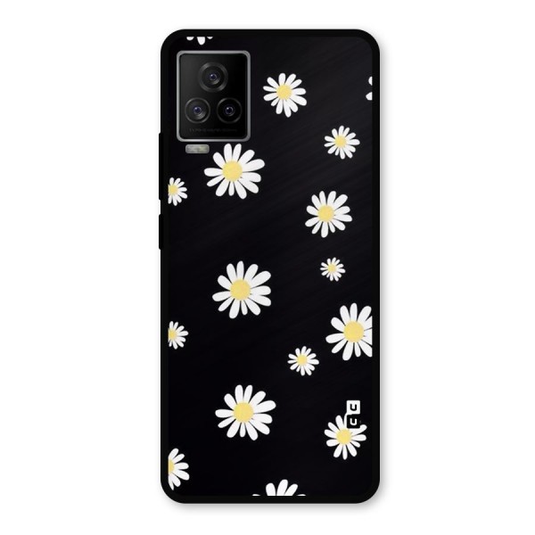 Simple Sunflowers Pattern Metal Back Case for iQOO 7 Legend 5G