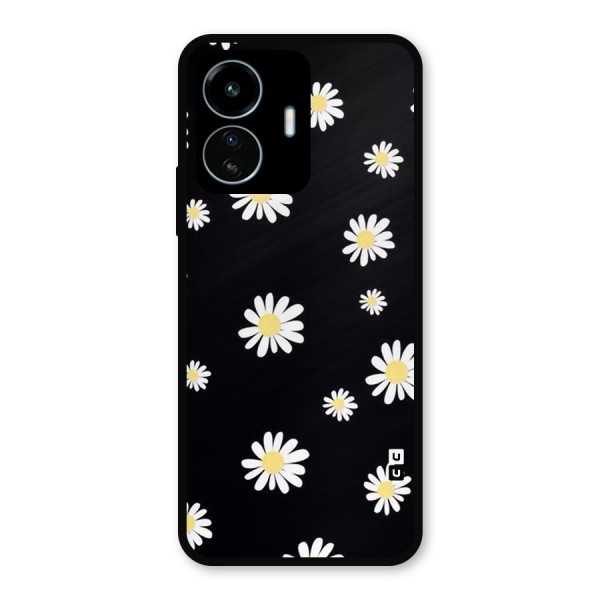 Simple Sunflowers Pattern Metal Back Case for vivo iQOO Z6 Lite 5G