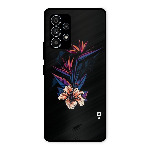 Single Painted Flower Metal Back Case for Galaxy A53 5G