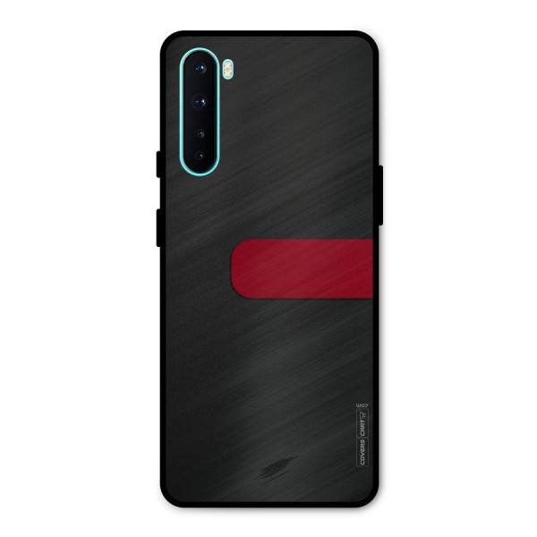 Single Red Stripe Metal Back Case for OnePlus Nord