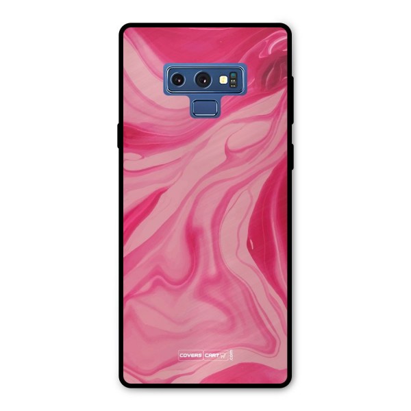 Sizzling Pink Marble Texture Metal Back Case for Galaxy Note 9