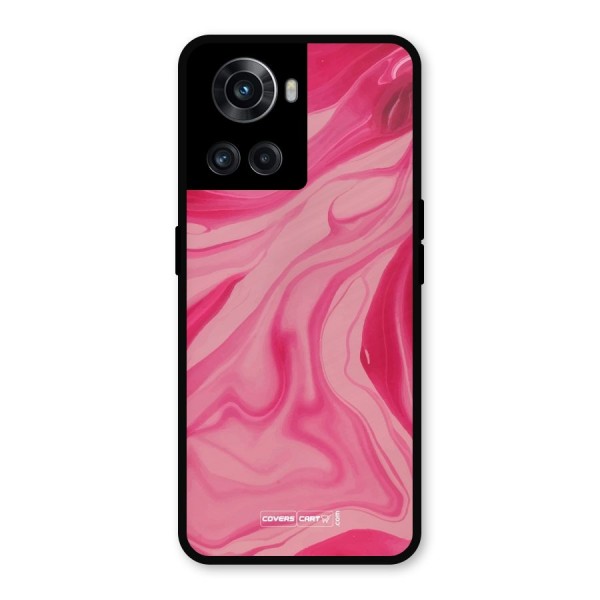 Sizzling Pink Marble Texture Metal Back Case for OnePlus 10R