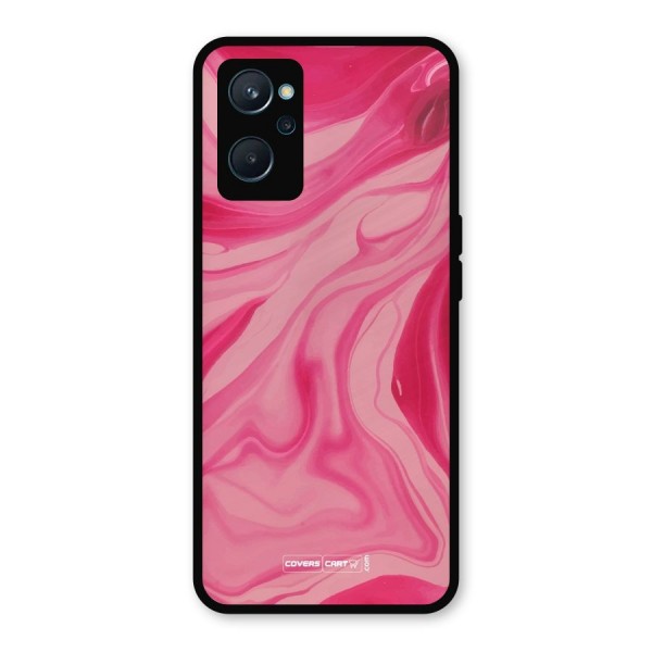 Sizzling Pink Marble Texture Metal Back Case for Realme 9i