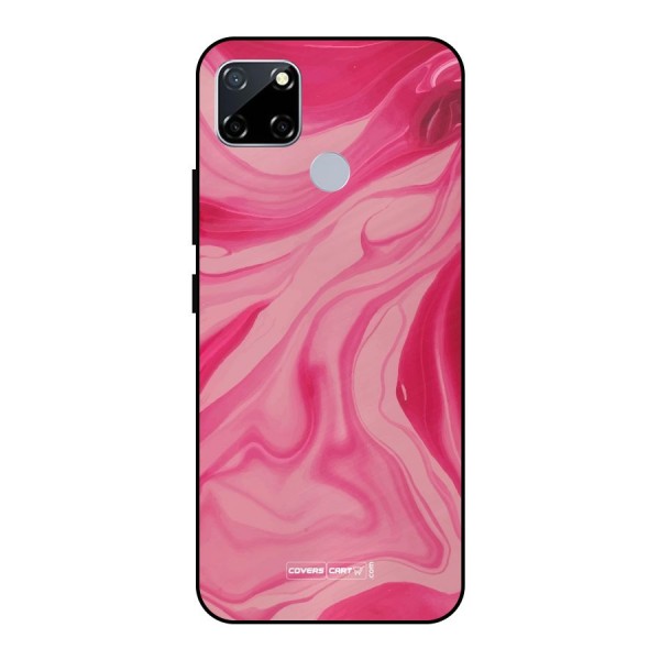 Sizzling Pink Marble Texture Metal Back Case for Realme Narzo 30A