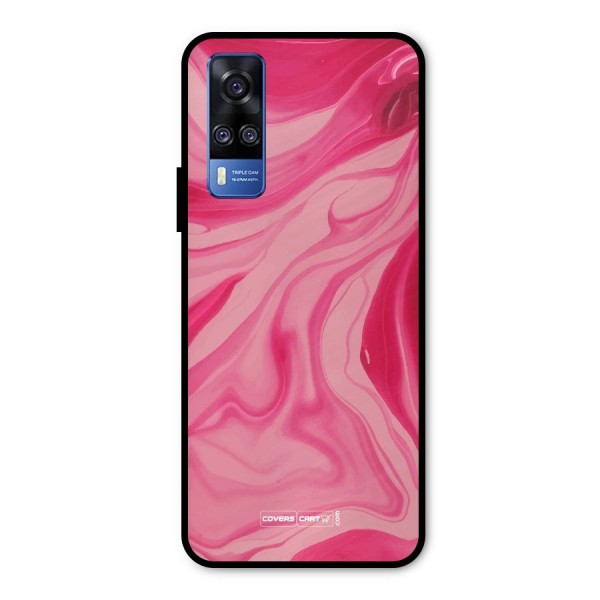 Sizzling Pink Marble Texture Metal Back Case for Vivo Y51A