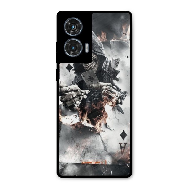 Skull with an Ace Metal Back Case for Motorola Edge 50 Fusion