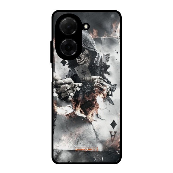 Skull with an Ace Metal Back Case for Poco C71