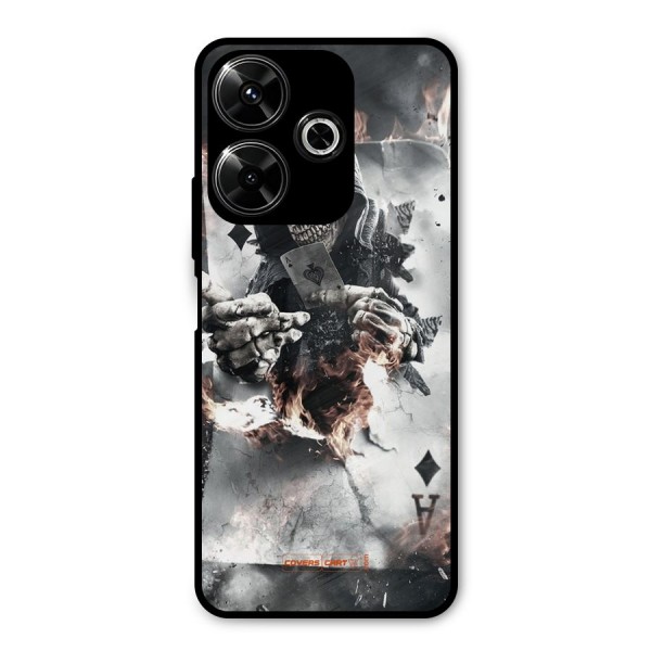 Skull with an Ace Metal Back Case for Poco M6 Plus