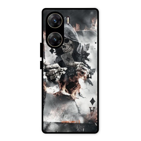 Skull with an Ace Metal Back Case for Vivo V29e