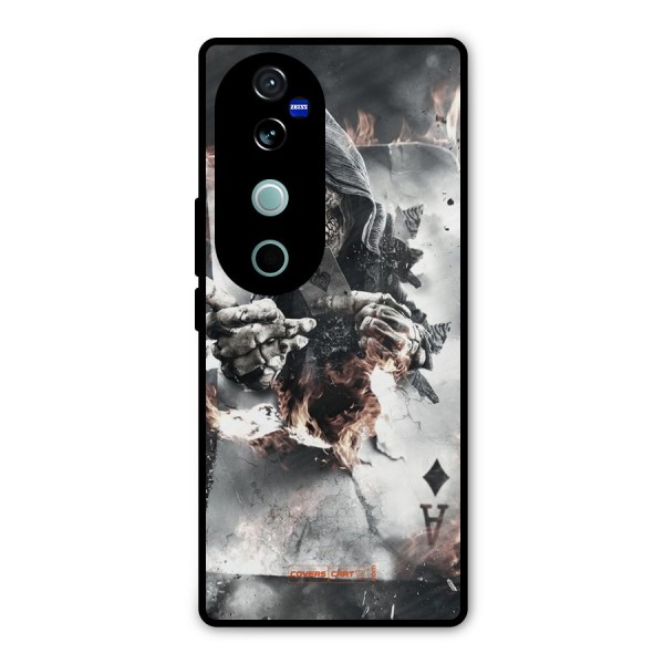 Skull with an Ace Metal Back Case for Vivo V40 Pro