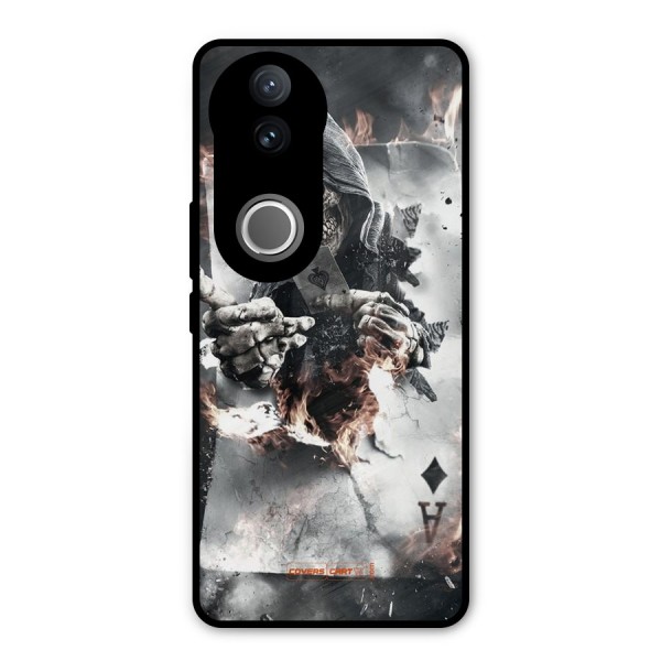Skull with an Ace Metal Back Case for Vivo V50e