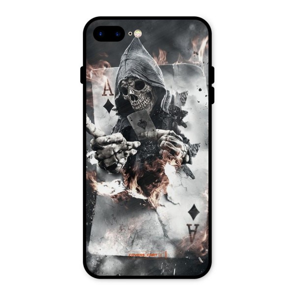 Skull with an Ace Metal Back Case for iPhone 8 Plus