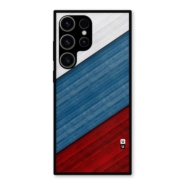 Slant Beautiful Stripe Metal Back Case for Galaxy S23 Ultra