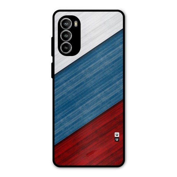 Slant Beautiful Stripe Metal Back Case for Moto G82