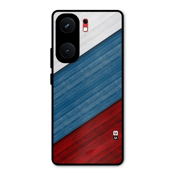 Slant Beautiful Stripe Metal Back Case for iQOO Neo 9 Pro