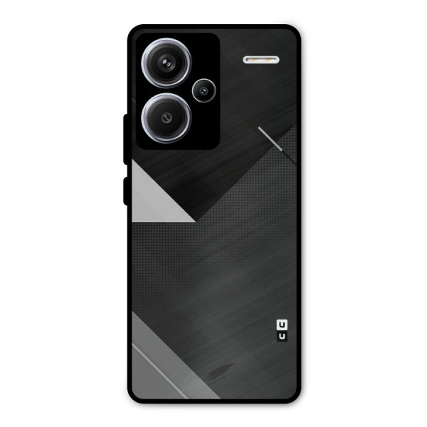 Slant Grey Metal Back Case for Redmi Note 13 Pro Plus