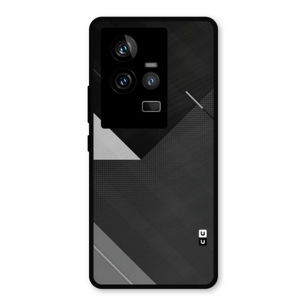 Slant Grey Metal Back Case for iQOO 11 5G