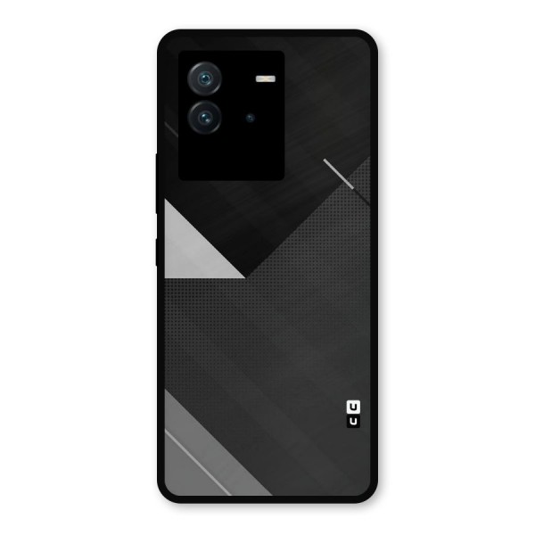 Slant Grey Metal Back Case for iQOO Neo 6 5G