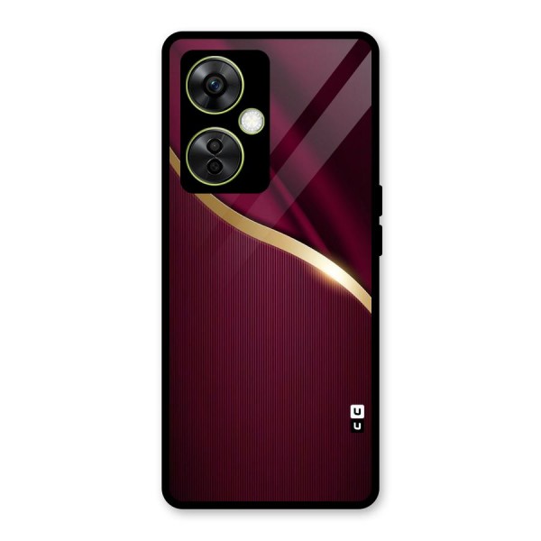 Smooth Maroon Glass Back Case for OnePlus Nord CE 3 Lite