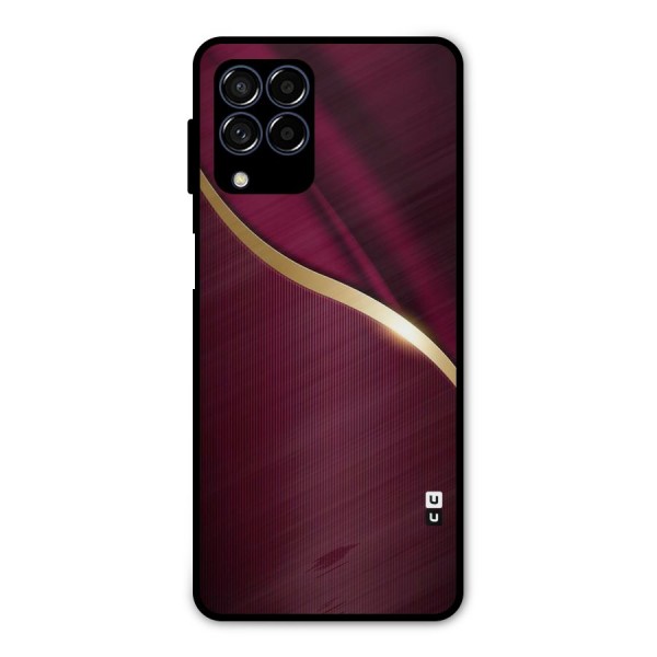 Smooth Maroon Metal Back Case for Galaxy M53 5G
