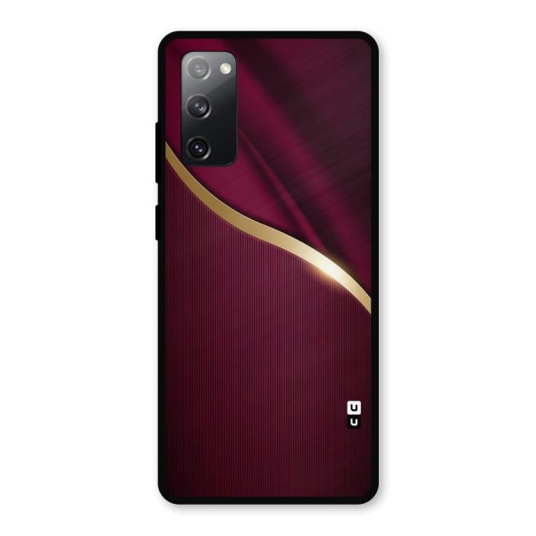 Smooth Maroon Metal Back Case for Galaxy S20 FE 5G