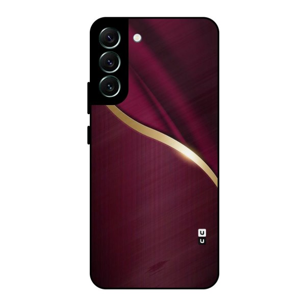 Smooth Maroon Metal Back Case for Galaxy S22 Plus 5G