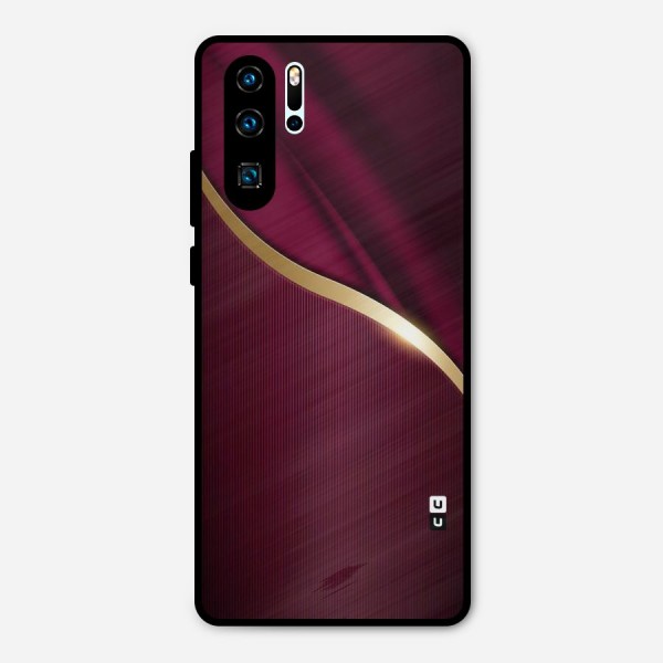 Smooth Maroon Metal Back Case for Huawei P30 Pro