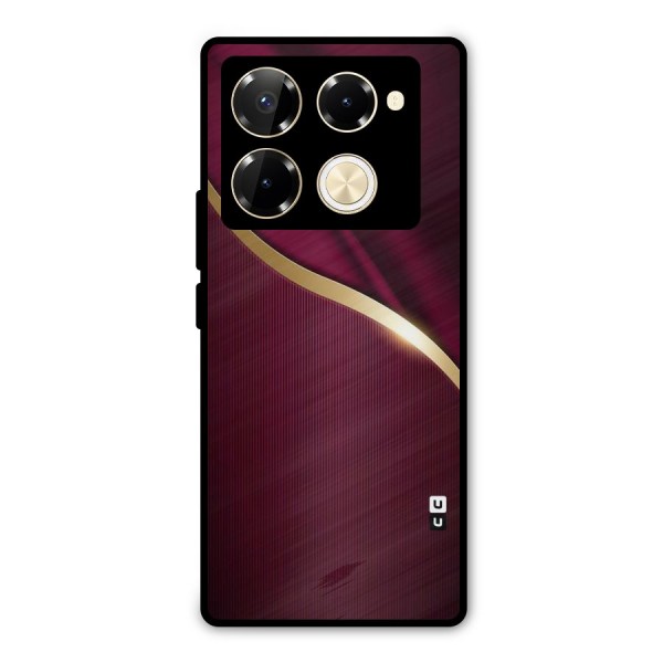 Smooth Maroon Metal Back Case for Infinix Note 40 Pro