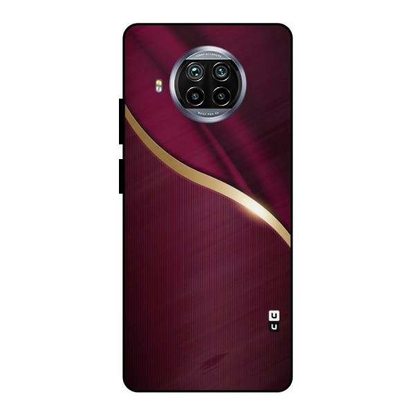 Smooth Maroon Metal Back Case for Mi 10i