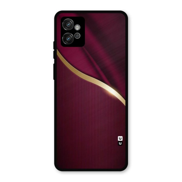 Smooth Maroon Metal Back Case for Moto G32