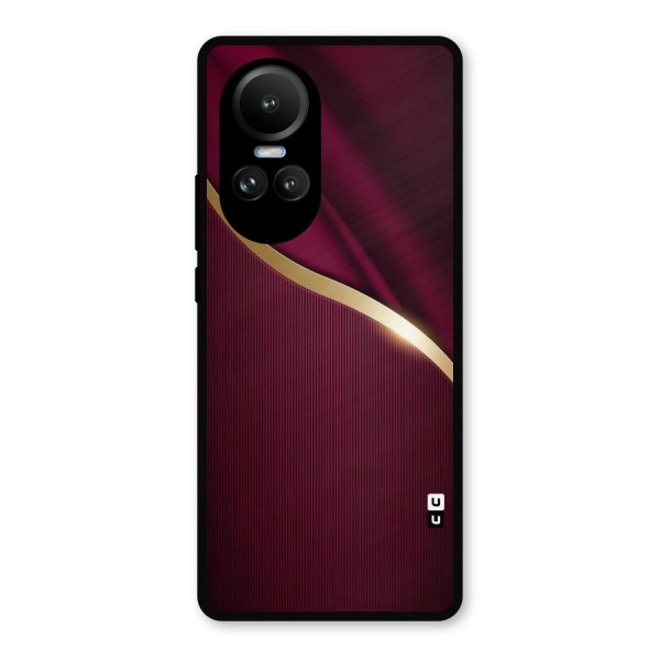 Smooth Maroon Metal Back Case for Oppo Reno10