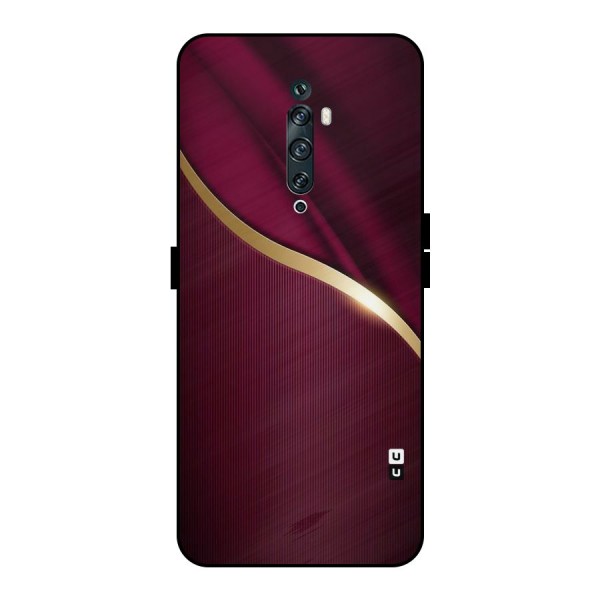 Smooth Maroon Metal Back Case for Oppo Reno2 Z