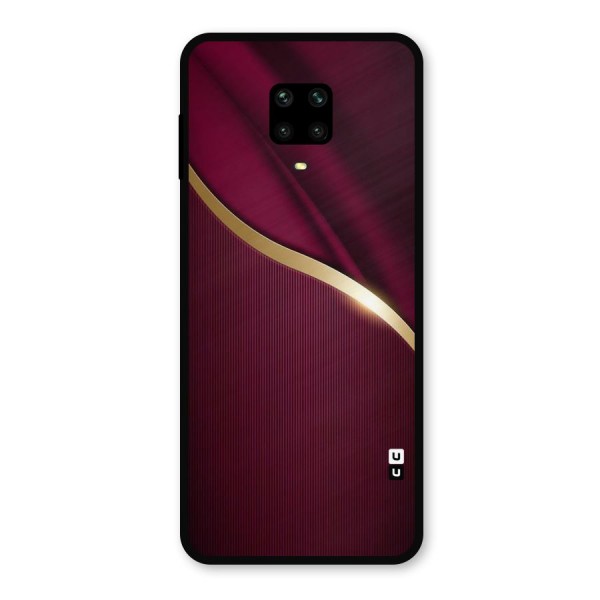 Smooth Maroon Metal Back Case for Redmi Note 9 Pro Max
