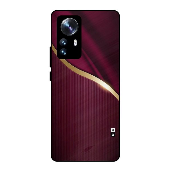 Smooth Maroon Metal Back Case for Xiaomi 12 Pro
