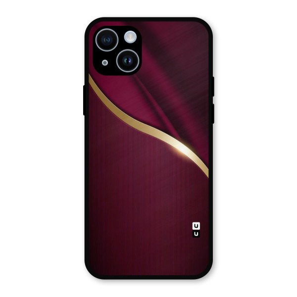 Smooth Maroon Metal Back Case for iPhone 14