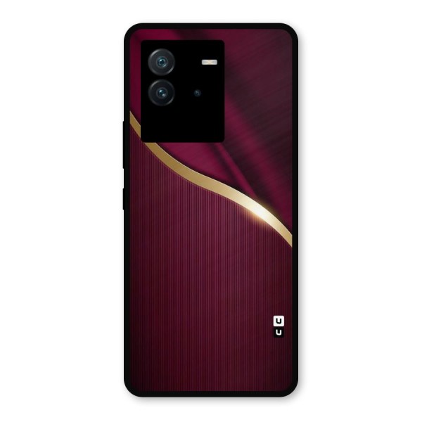 Smooth Maroon Metal Back Case for iQOO Neo 6 5G
