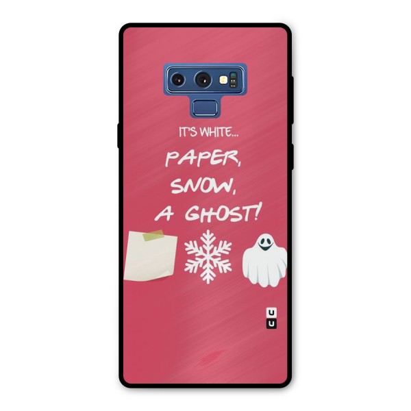 Snow Paper Metal Back Case for Galaxy Note 9