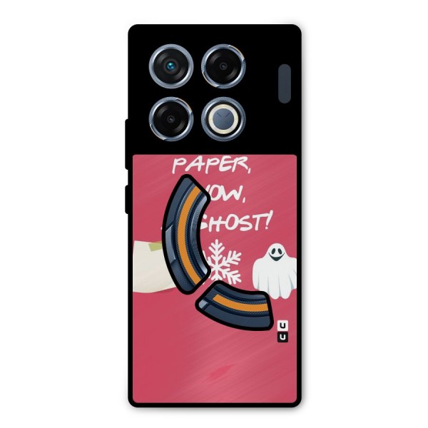 Snow Paper Metal Back Case for Infinix GT 20 Pro