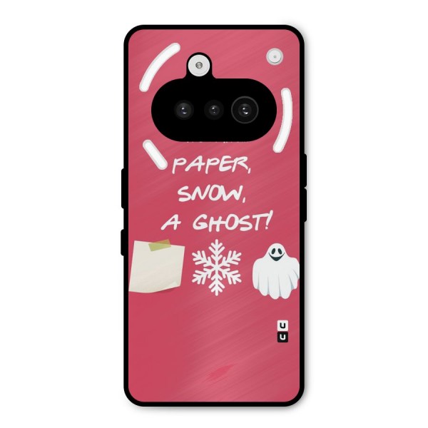 Snow Paper Metal Back Case for Nothing Phone 3a