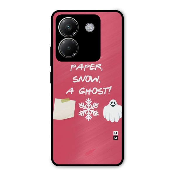 Snow Paper Metal Back Case for Poco M7 Pro 5G